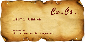 Csuri Csaba névjegykártya