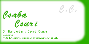 csaba csuri business card